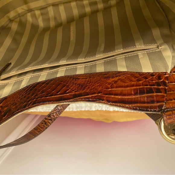 Brahmin Marianna Rose Gold Provence, embossed genuine leather Tote/Satchel. - Picture 11 of 12